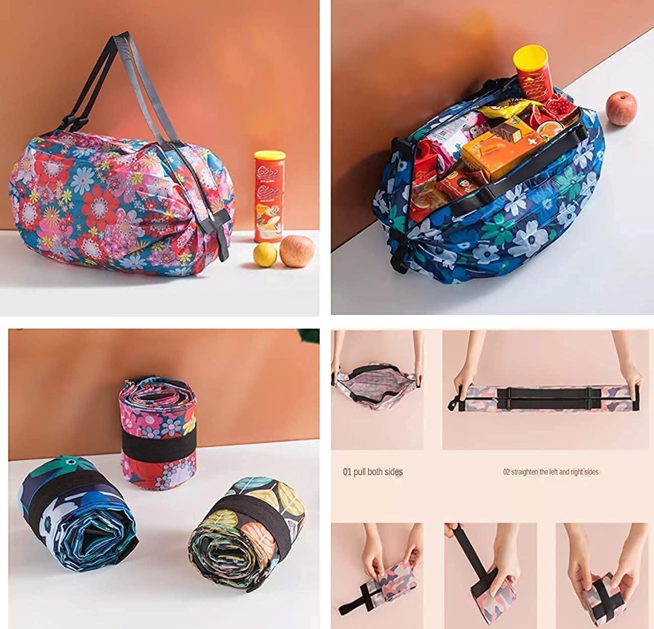Foldable Waterproof Shopping Tote with Zipper