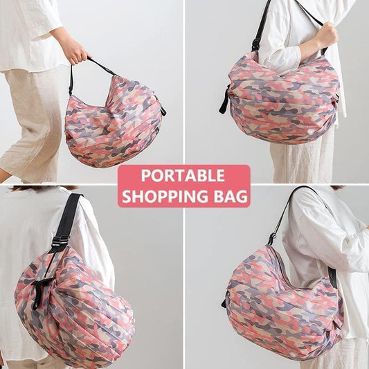 Foldable Waterproof Shopping Tote with Zipper
