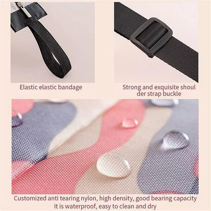 Foldable Waterproof Shopping Tote with Zipper